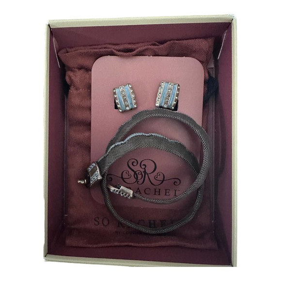 Boxed So Rachel by Longaberger Brown,  Copper & Silver Necklace and Earring Set - Picture 3 of 8